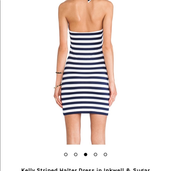 Kelly striped halter dress by Susana Monaco - Picture 4 of 4